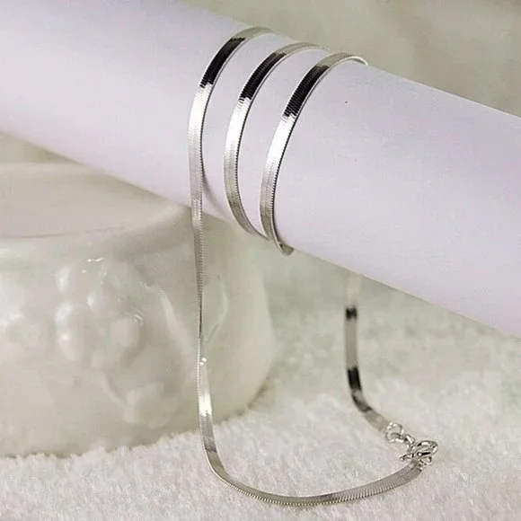 *NEW 925 Sterling Silver Snake Chain Necklace - Picture 2 of 5